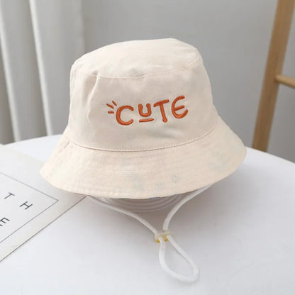 Double-Sided Baby Bucket Hat – Embroidered Cotton Summer Sun Cap