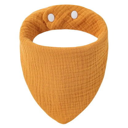 Crepe Cotton Baby Bandana Bib – Soft Triangle Feeding & Drool Cloth for Newborns