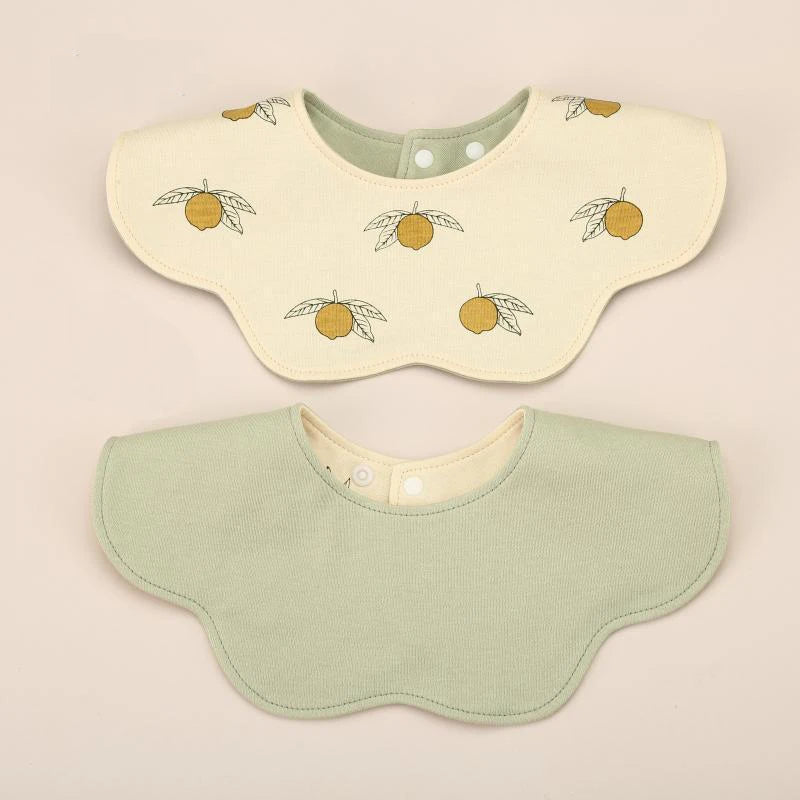 360° Rotatable Cotton Baby Bib – 6-Layer Double-Sided Animal Print