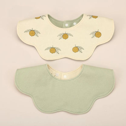 360° Rotatable Cotton Baby Bib – 6-Layer Double-Sided Animal Print