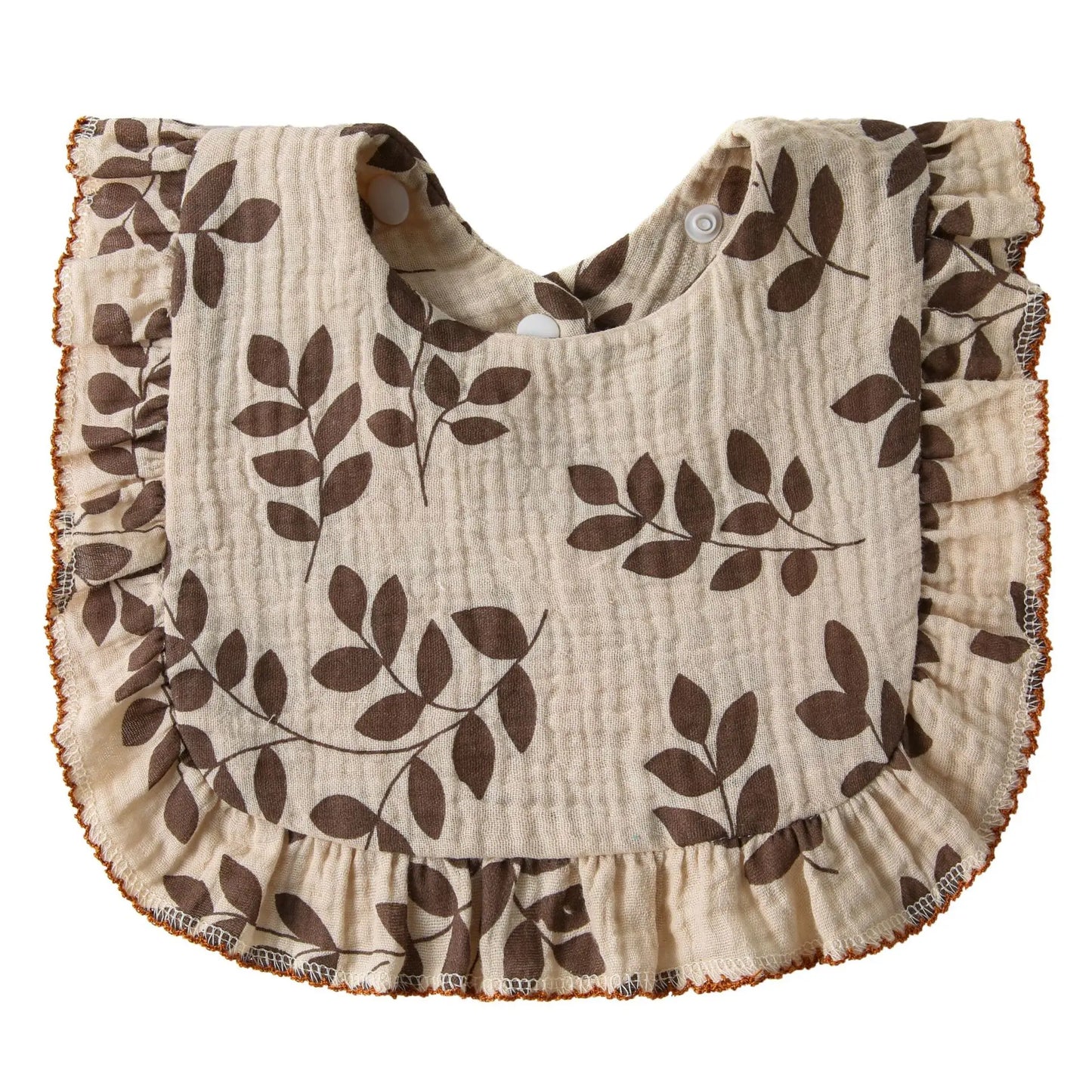 Lightweight Floral Baby Bib – Soft Cotton Gauze & Towel, Dual-Use Burp Cloth