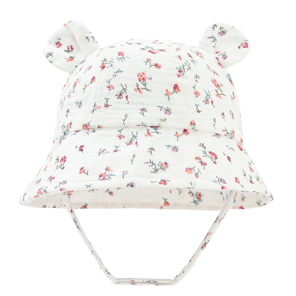 Solid Color Baby Bucket Hat – Soft Cotton Fisherman Sun Cap