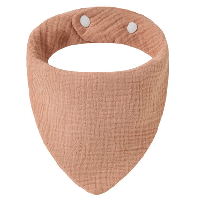 Crepe Cotton Baby Bandana Bib – Soft Triangle Feeding & Drool Cloth for Newborns