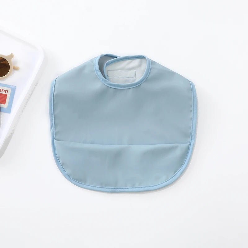 Waterproof Cartoon Baby Bib with Pocket – PU Feeding Apron for Toddlers