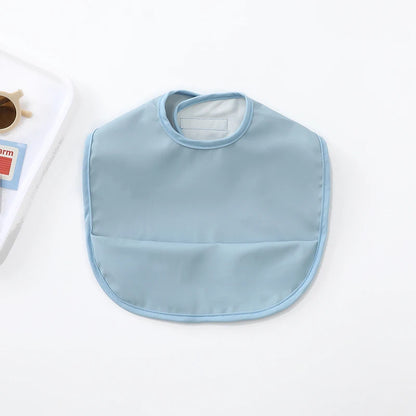 Waterproof Cartoon Baby Bib with Pocket – PU Feeding Apron for Toddlers