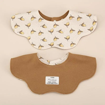 360° Rotatable Cotton Baby Bib – 6-Layer Double-Sided Animal Print