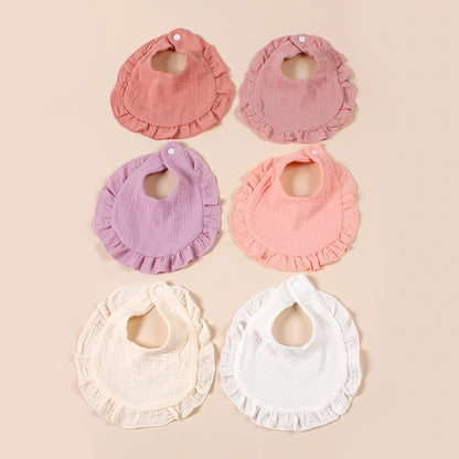 Cute Baby Bib Set – Soft Droplet-Shaped Toddler Bibs with Button Closure