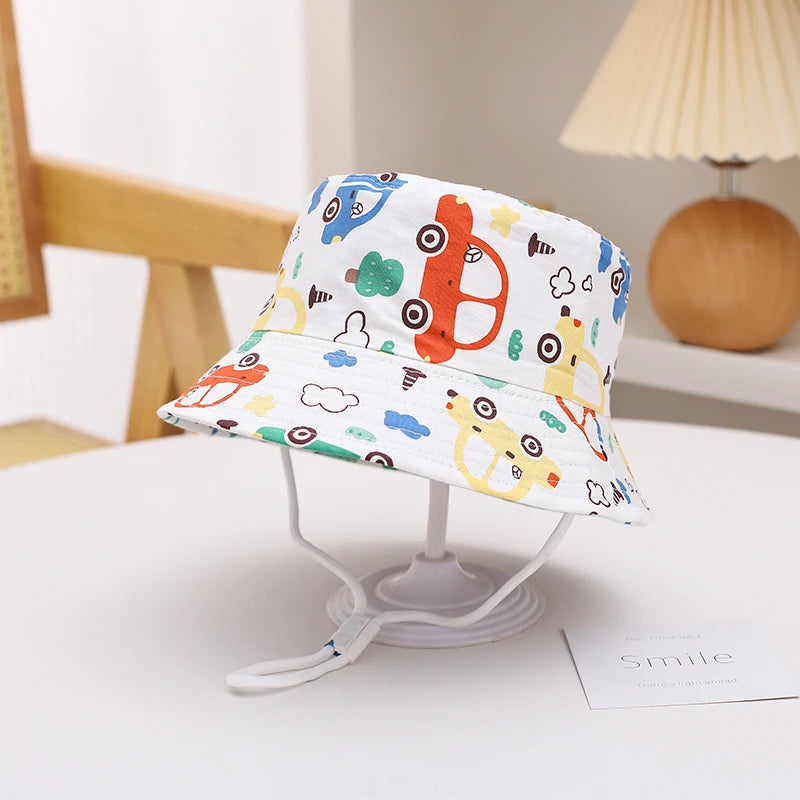 Panama Baby Sun Hat – Cotton Cartoon Summer Bucket Hat