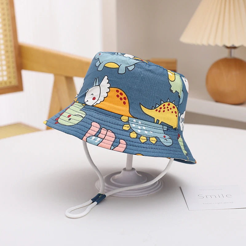 Panama Baby Sun Hat – Cotton Cartoon Summer Bucket Hat