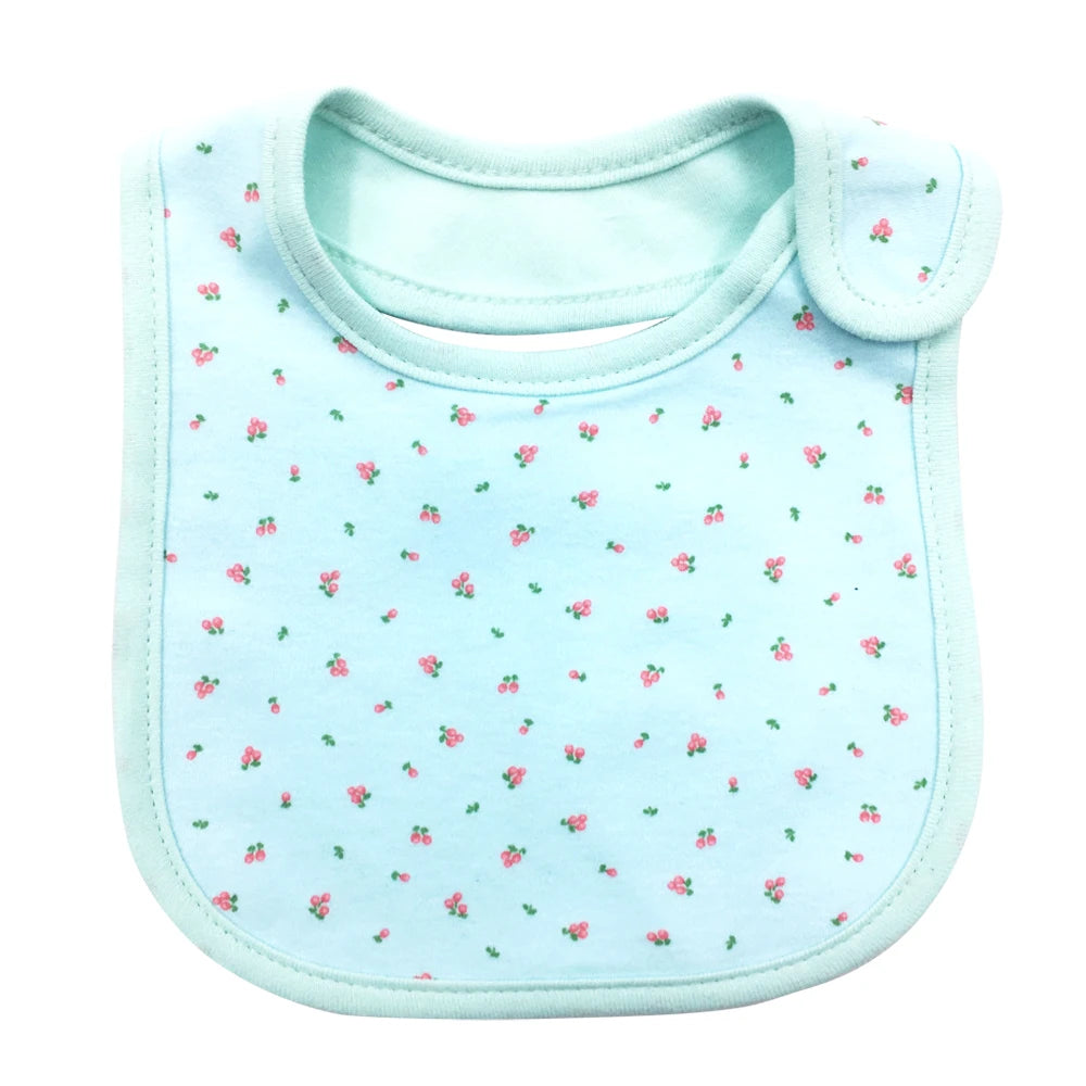 360° Rotatable Cotton Baby Bib – 6-Layer Double-Sided Animal Print
