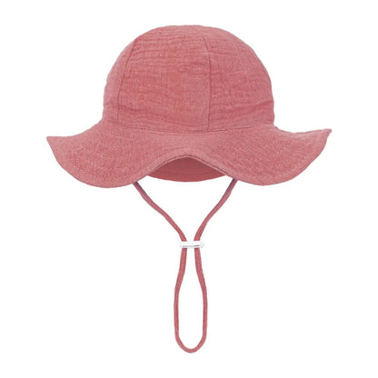 Floral Print Baby Bucket Hat – Soft Cotton Sun Cap