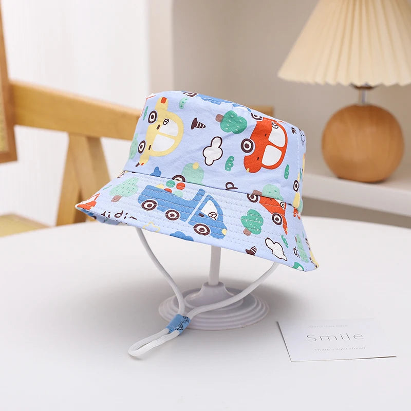 Panama Baby Sun Hat – Cotton Cartoon Summer Bucket Hat