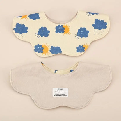 360° Rotatable Cotton Baby Bib – 6-Layer Double-Sided Animal Print