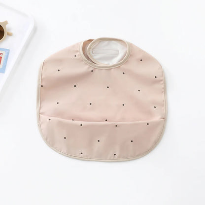 Waterproof Cartoon Baby Bib with Pocket – PU Feeding Apron for Toddlers