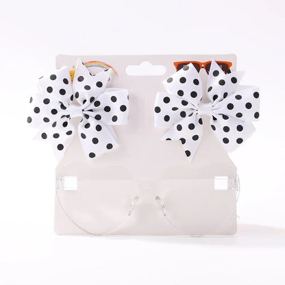 Sparkling Butterfly Hair Clip & Love Glasses Set – Fashion Kids Hair Accessories