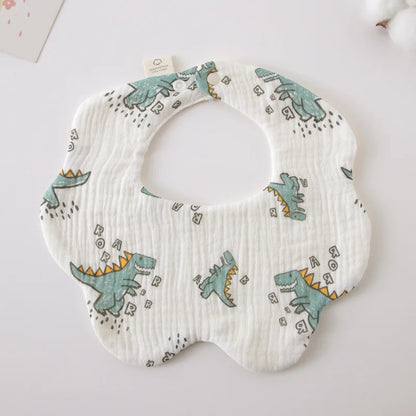 Soft Cotton Petal Baby Bib – Lightweight Summer Bib for Newborns