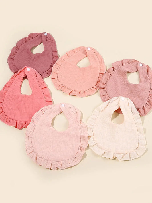 Cute Baby Bib Set – Soft Droplet-Shaped Toddler Bibs with Button Closure