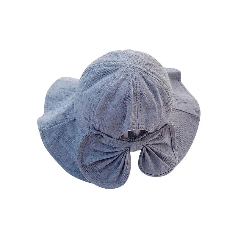Princess Baby Girl Bucket Hat – Cotton Sun Hat with Big Bow