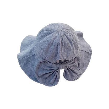 Princess Baby Girl Bucket Hat – Cotton Sun Hat with Big Bow
