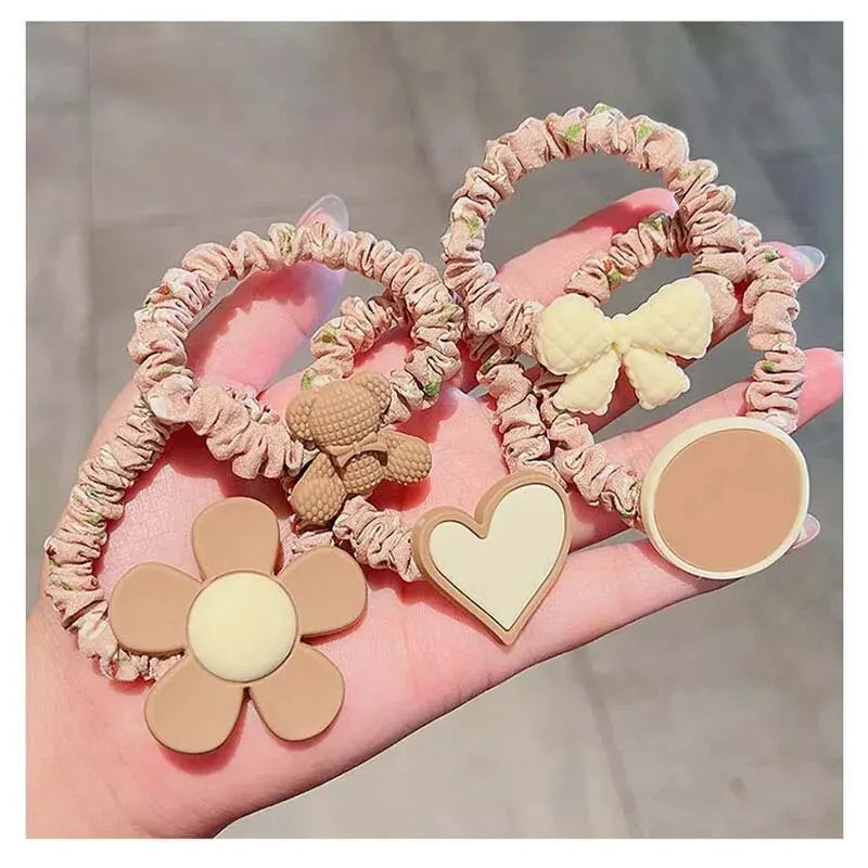 10Pcs Hair Ring Set – High Elastic Leather Hair Bands for Ponytails