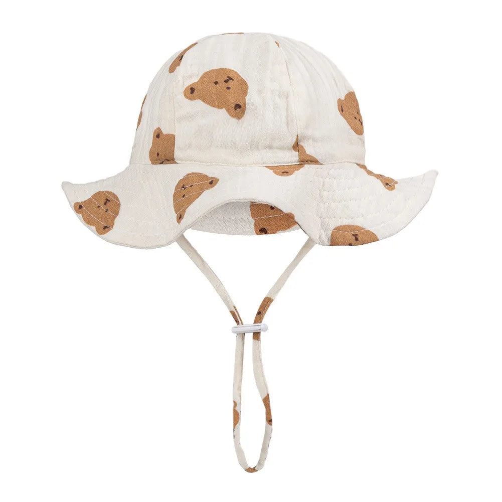 Floral Print Baby Bucket Hat – Soft Cotton Sun Cap