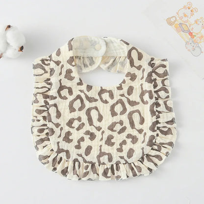 Soft Cotton Bib for Babies – Ruffle Trim Feeding & Drool Bib