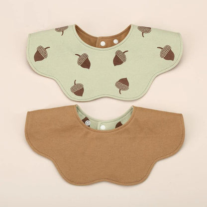 360° Rotatable Cotton Baby Bib – 6-Layer Double-Sided Animal Print
