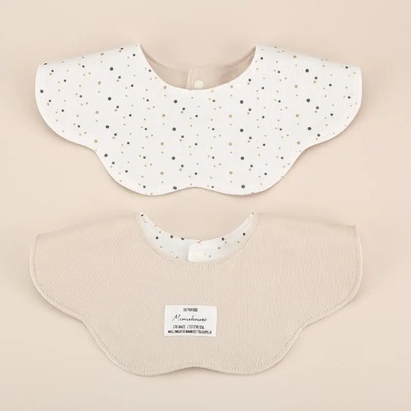 360° Rotatable Cotton Baby Bib – 6-Layer Double-Sided Animal Print