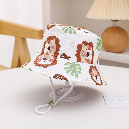Panama Baby Sun Hat – Cotton Cartoon Summer Bucket Hat