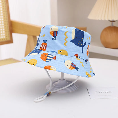Panama Baby Sun Hat – Cotton Cartoon Summer Bucket Hat