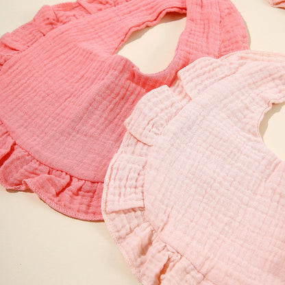Cute Baby Bib Set – Soft Droplet-Shaped Toddler Bibs with Button Closure