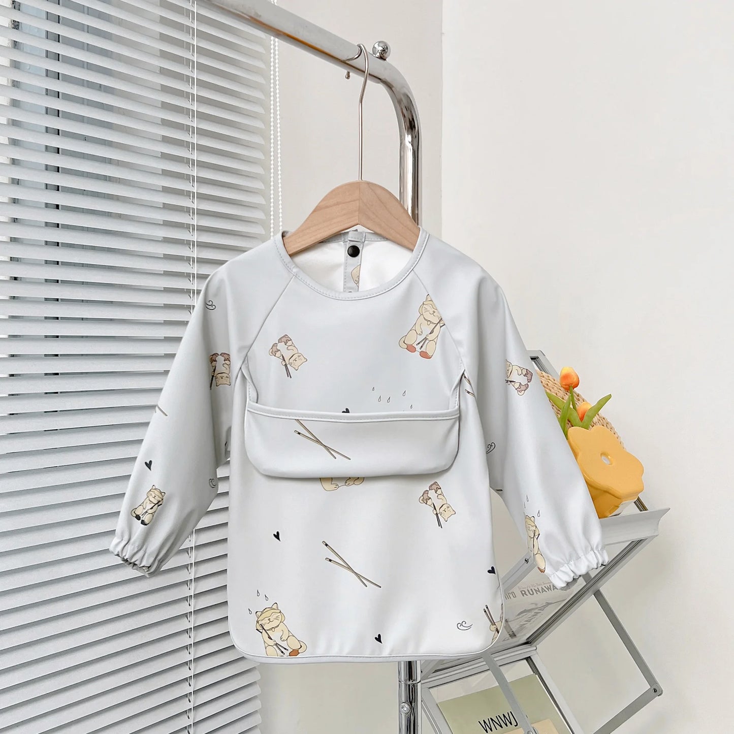 Waterproof Baby Bib – Wipe-Clean with Fun Cartoon Print