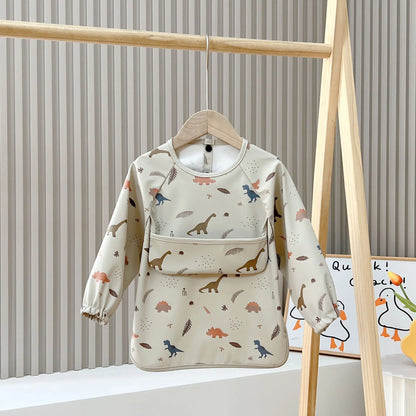 Waterproof Baby Bib – Wipe-Clean with Fun Cartoon Print