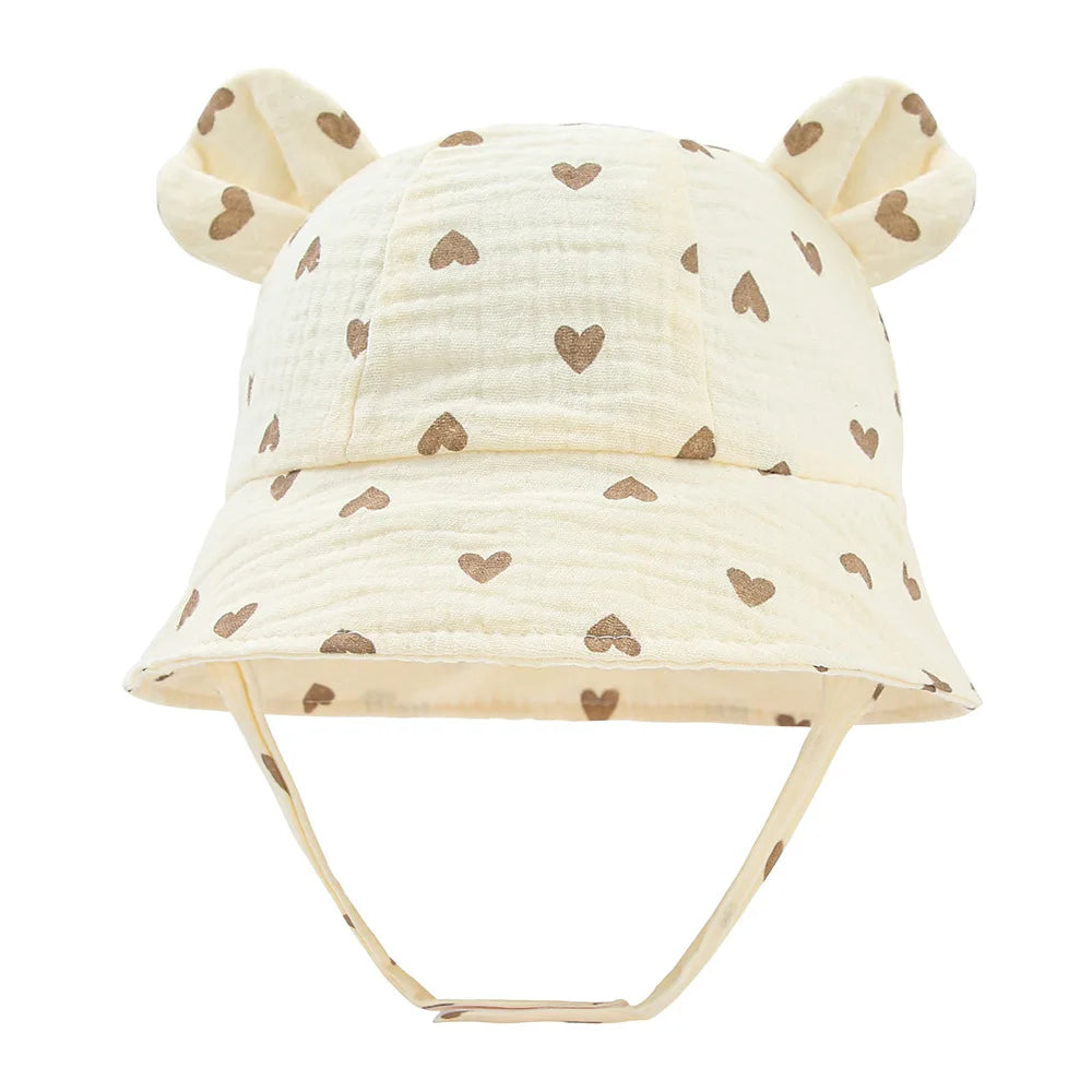 Solid Color Baby Bucket Hat – Soft Cotton Fisherman Sun Cap