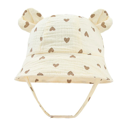 Solid Color Baby Bucket Hat – Soft Cotton Fisherman Sun Cap