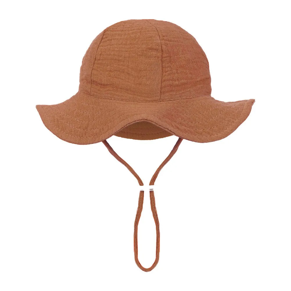 Floral Print Baby Bucket Hat – Soft Cotton Sun Cap