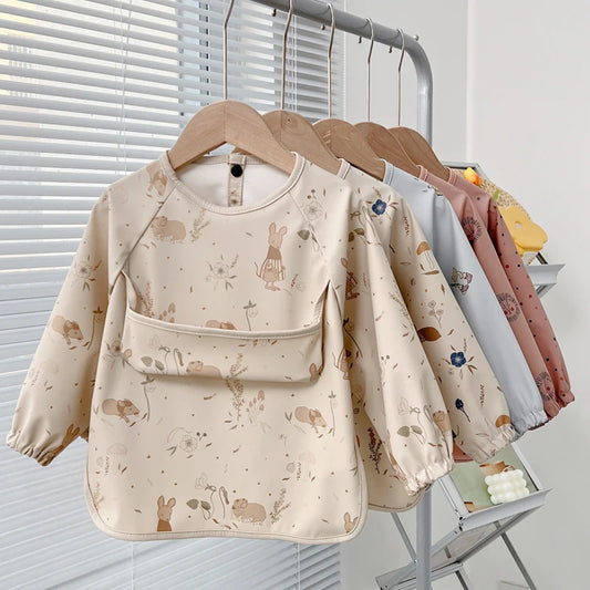 Waterproof Baby Bib – Wipe-Clean with Fun Cartoon Print