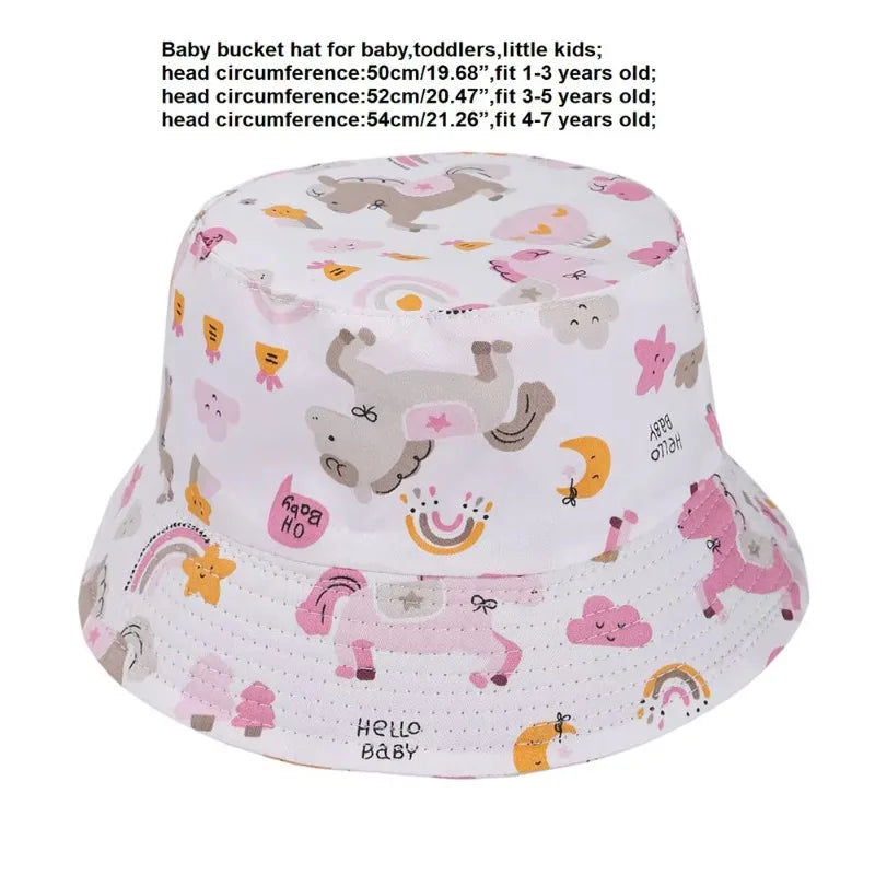 Panama Baby Sun Hat – Cotton Cartoon Summer Bucket Hat
