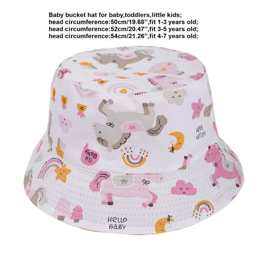 Panama Baby Sun Hat – Cotton Cartoon Summer Bucket Hat
