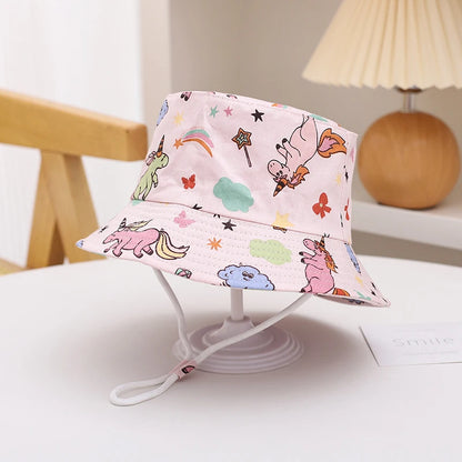 Panama Baby Sun Hat – Cotton Cartoon Summer Bucket Hat