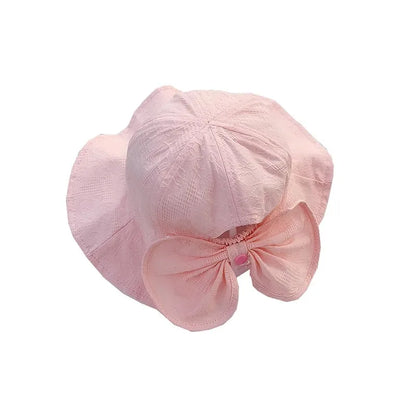 Princess Baby Girl Bucket Hat – Cotton Sun Hat with Big Bow
