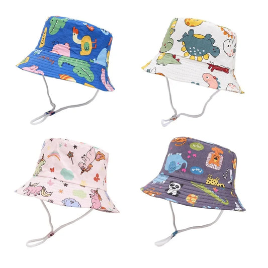 Panama Baby Sun Hat – Cotton Cartoon Summer Bucket Hat