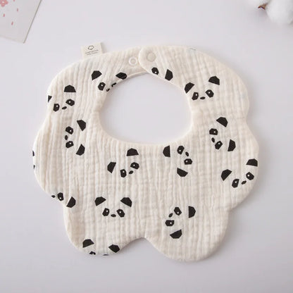 Soft Cotton Petal Baby Bib – Lightweight Summer Bib for Newborns