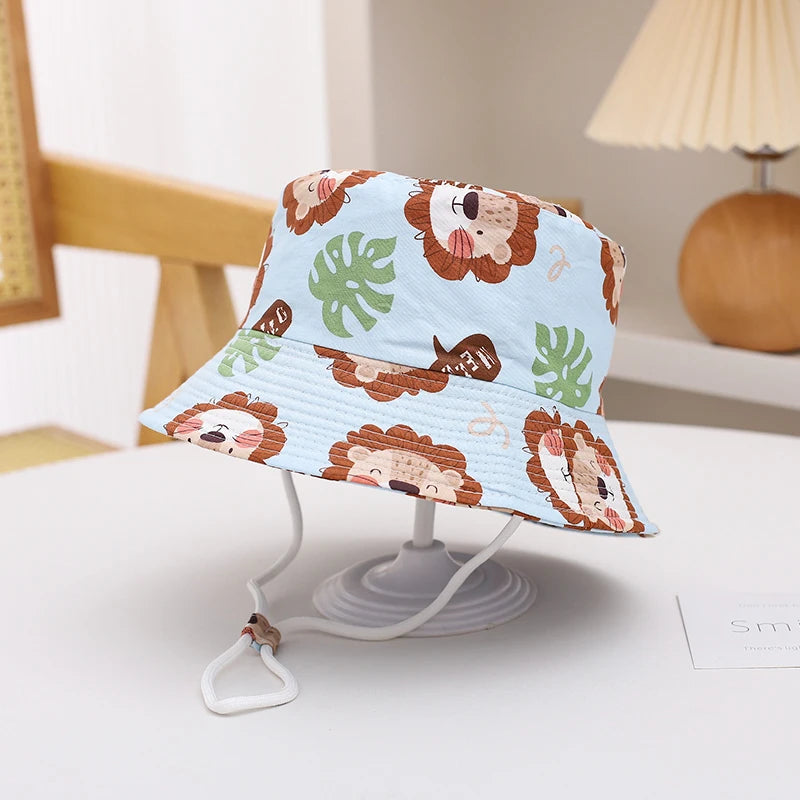 Panama Baby Sun Hat – Cotton Cartoon Summer Bucket Hat