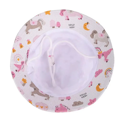 Panama Baby Sun Hat – Cotton Cartoon Summer Bucket Hat