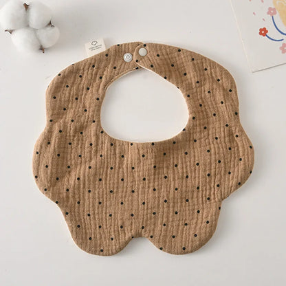 Soft Cotton Petal Baby Bib – Lightweight Summer Bib for Newborns