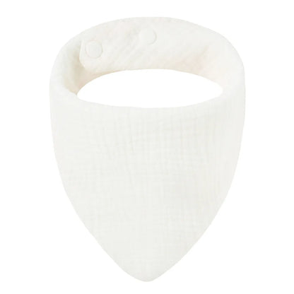 Crepe Cotton Baby Bandana Bib – Soft Triangle Feeding & Drool Cloth for Newborns