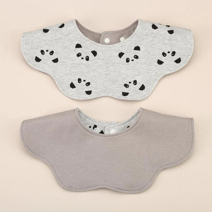 360° Rotatable Cotton Baby Bib – 6-Layer Double-Sided Animal Print