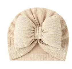 Cute Bowknot Baby Turban Hat – Soft Cotton Headwrap