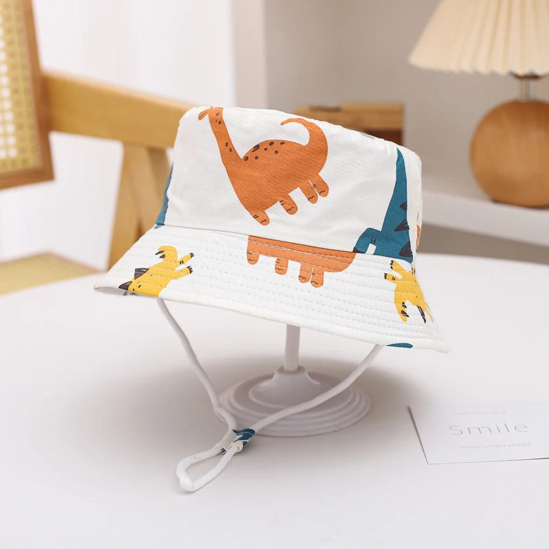 Panama Baby Sun Hat – Cotton Cartoon Summer Bucket Hat